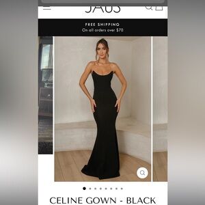 Jaus: CELINE GOWN - BLACK